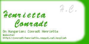 henrietta conradt business card
